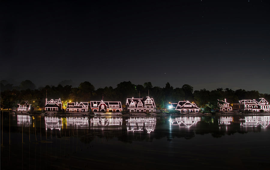Starry Night Along Boathouse Row Photograph by Bill Cannon
