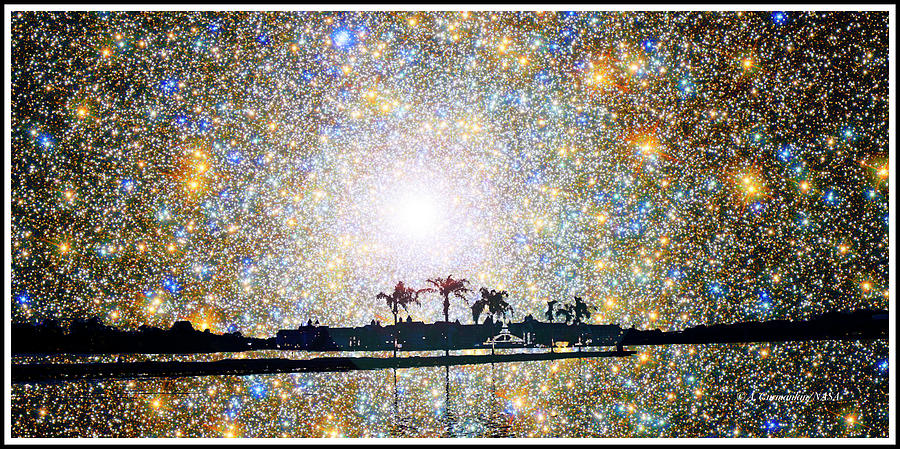 Starry Night Fantasy Over a Tropical Lake Photograph by A Macarthur Gurmankin