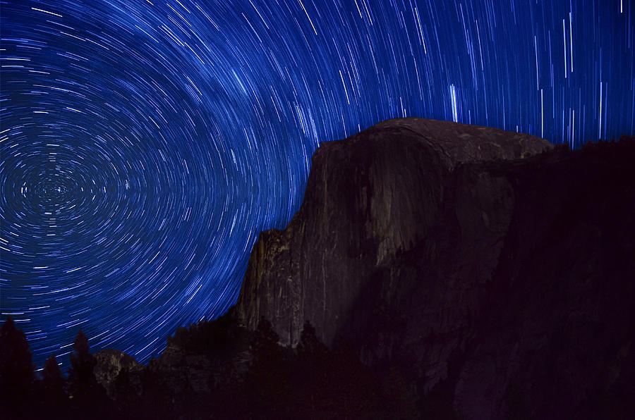 Starry Night Half Dome Yosemite National Park Photograph by Lawrence Knutsson