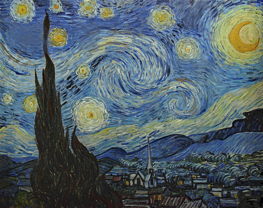 Starry Night Mixed Media by Michael Durst after Van Gogh - Fine Art America