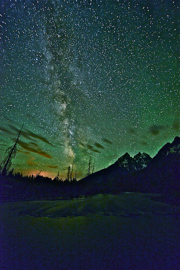Starry Night over the Tetons Photograph by Don Mercer