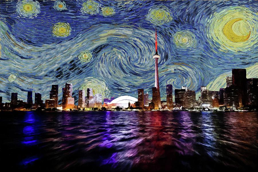 Vincent Van Gogh Painting - Starry Night Toronto Canada by Movie Poster Prints