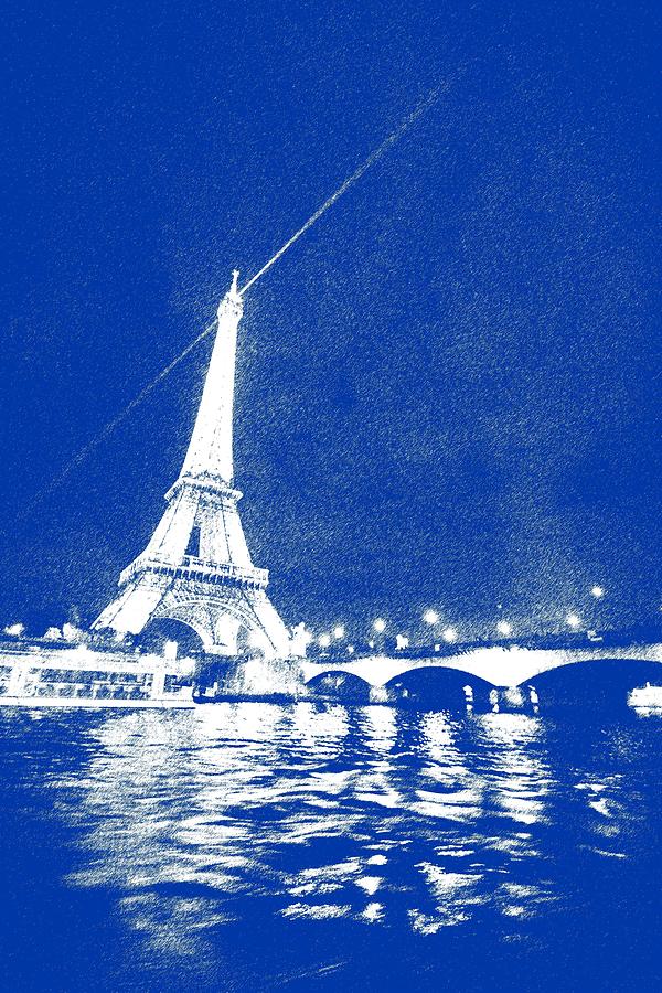 Paris Eiffel Tower Painting - Starry Paris 3 by Celestial Images