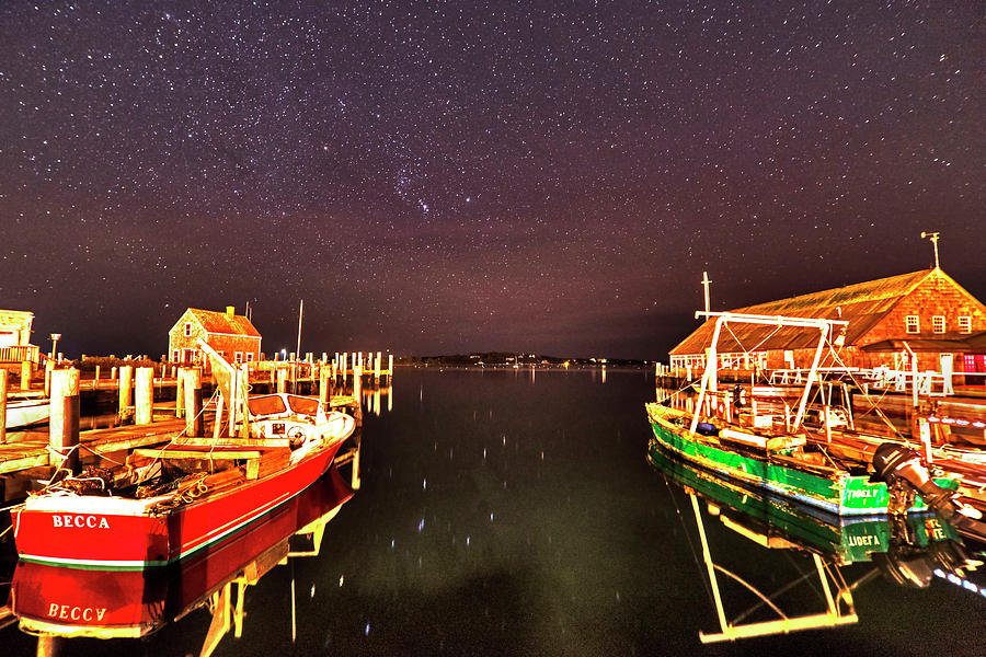 Starry Skies over Edgartown ma cape cod Photograph by Toby McGuire