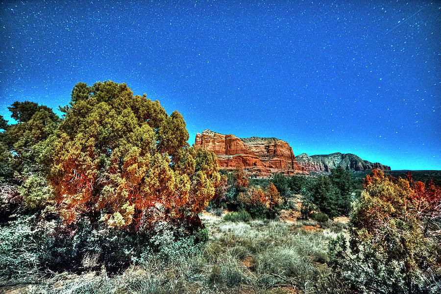 Starry Sky over Sedona AZ Arizona Photograph by Toby McGuire