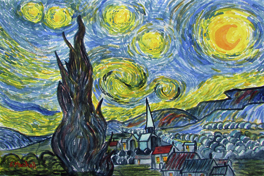 Starry, Starry Night Painting by Glenn Marshall
