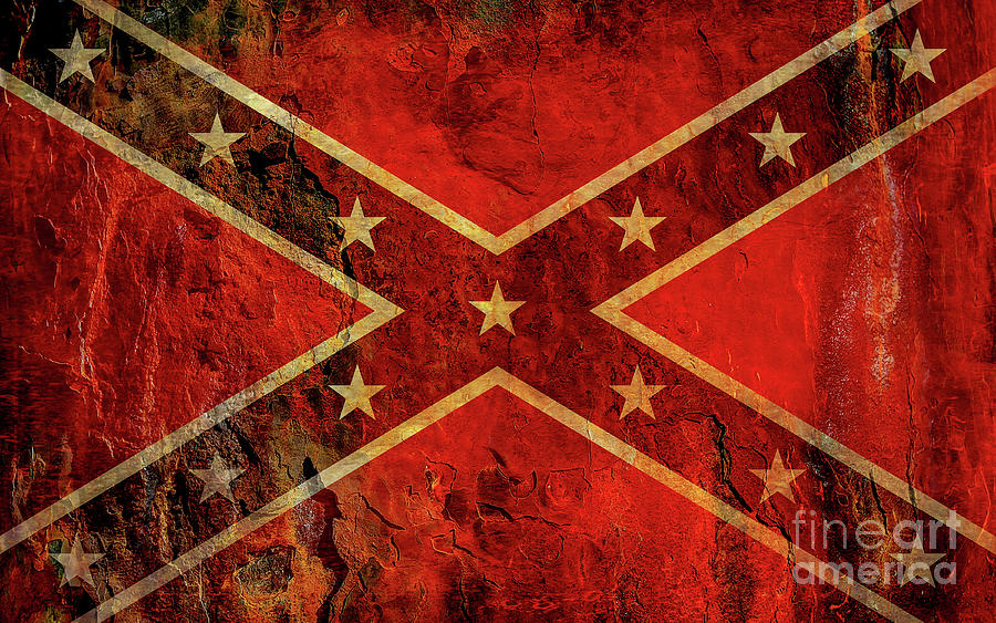 Stars and Bars Confederate Flag Digital Art by Randy Steele