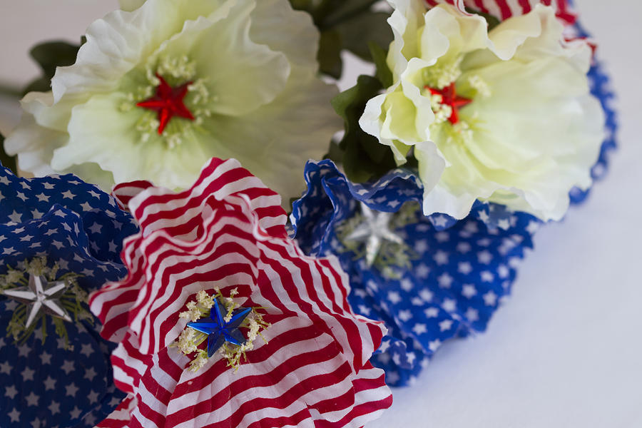 Stars and Stripes Bouquet Photograph by Kathy Clark