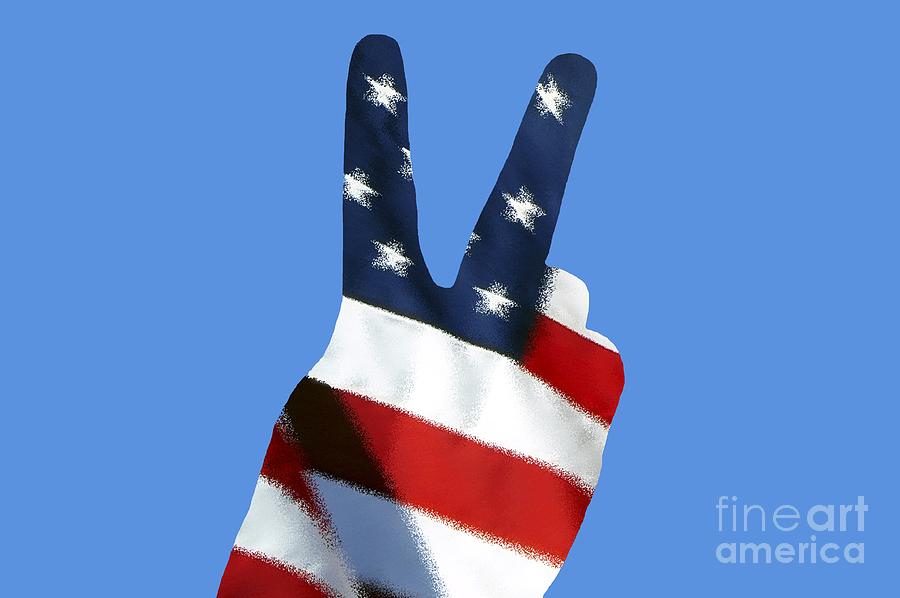 Stars and Stripes Peace Sign .png Photograph by Al Powell Photography USA
