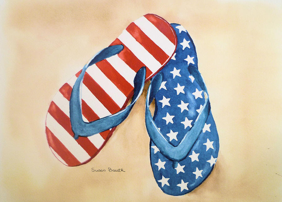 Stars and Stripes Painting by Susan Bauer