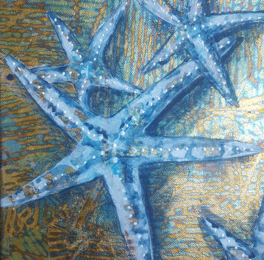 Beach Mixed Media - Stars in the sea by Yvonne Walther