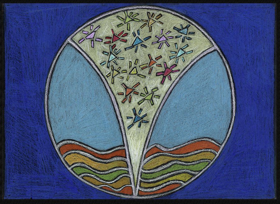 Inspirational Drawing - Stars Mandala by Kim Alderman