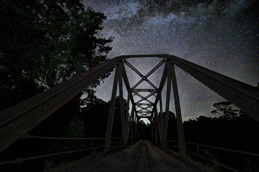 Stars Over Bull Slough Bridge Photograph by JC Findley