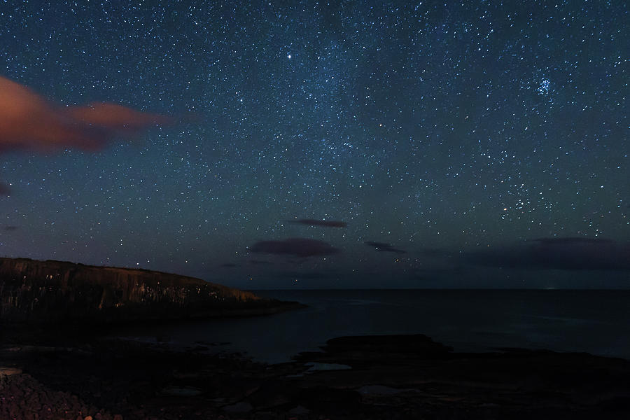 Stars over Cullernose Point Photograph by David Head - Fine Art America