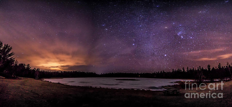 Stars over Lake Eaton Photograph by Rod Best