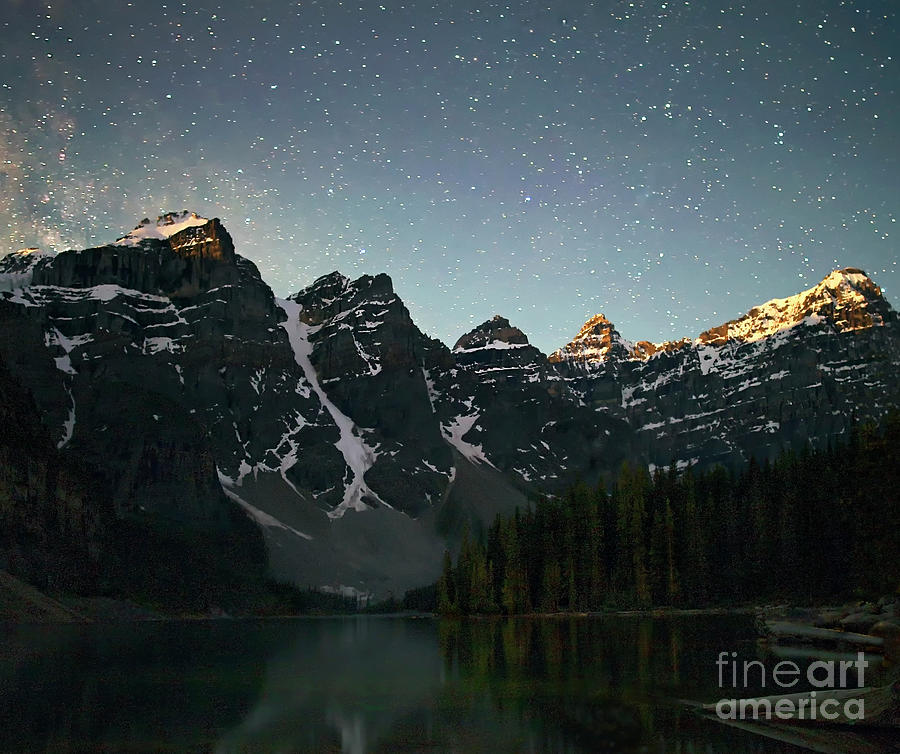 Stars Over Lake Moraine Photograph by Art Cole
