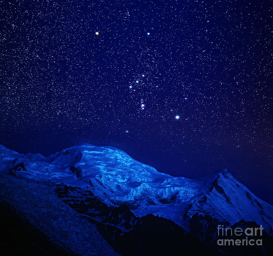 Stars over Mont Blanc Photograph by Colin Woods