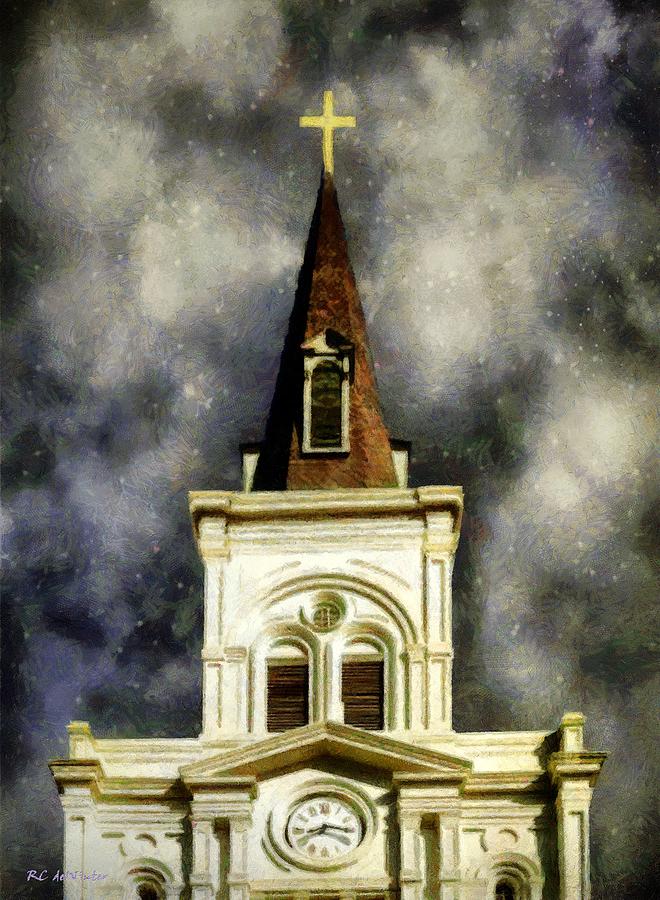 Stars over Saint Louis Painting by RC DeWinter