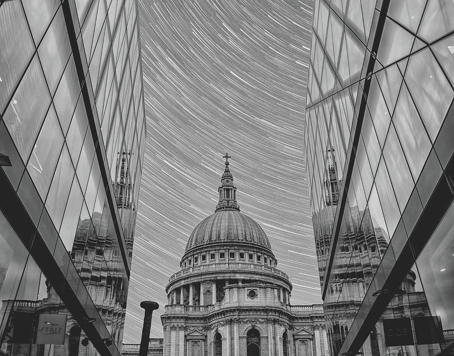 London Photograph - Stars over St Pauls by Martin Newman
