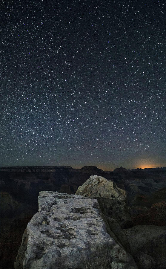 Stars over the Grand Canyon Photograph by Art Cole