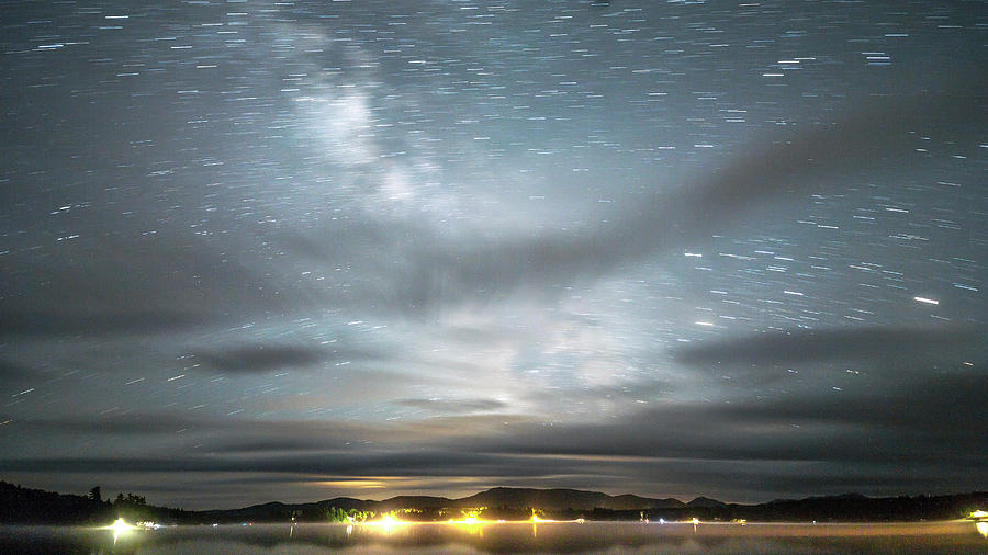 Stars over the lake Photograph by Michael French - Fine Art America