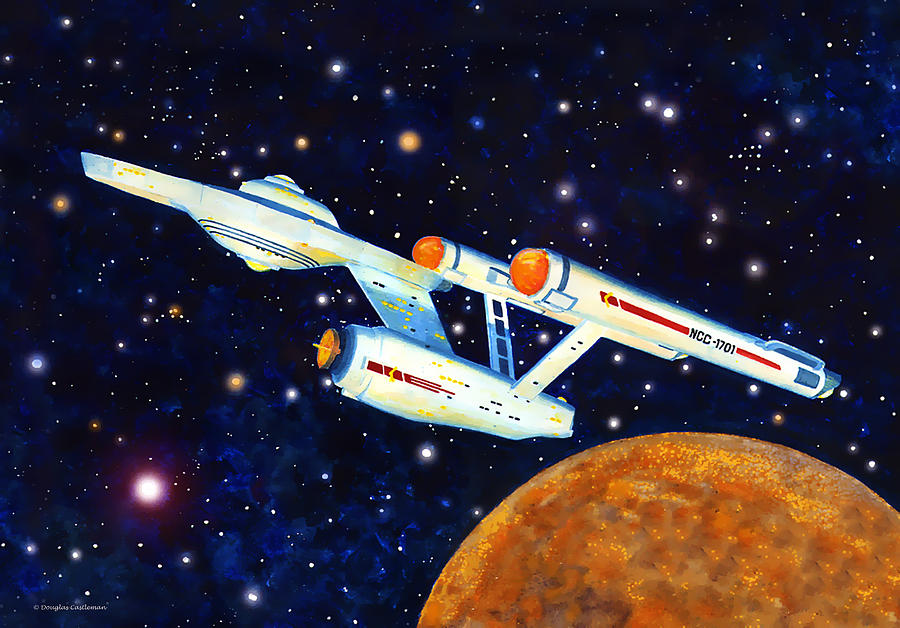 Starship Enterprise Painting by Douglas Castleman