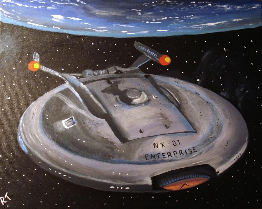 Starship Enterprise Painting by Rita Tortorelli