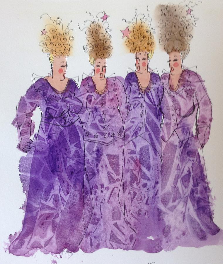 Starstruck Divas Painting by Marilyn Jacobson