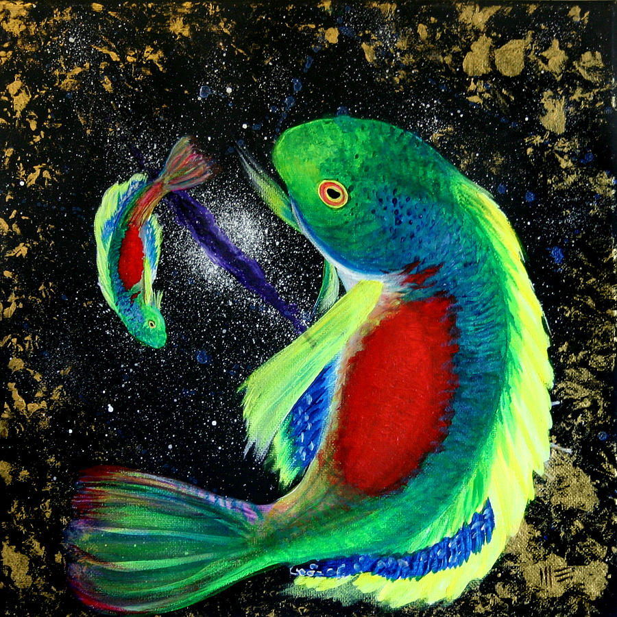 Starstuff 4 Scotts Fairy Fish Painting by M E