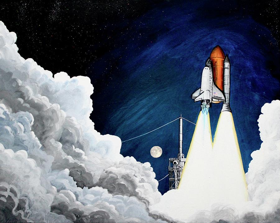 Landscape Painting - Starstuff 8 Special Edition  NASA Tribute by M E