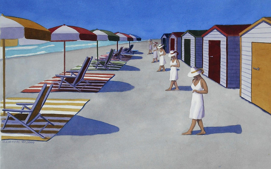 Starting a day at the beach Painting by Cory Clifford | Fine Art America