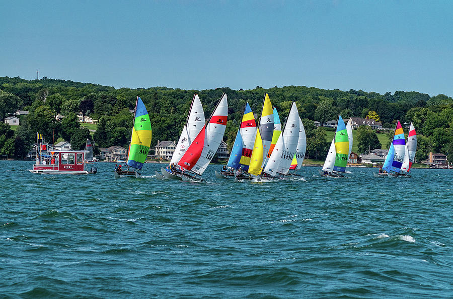 Canandaigua Lake Photograph - Starting Line by Mary Courtney
