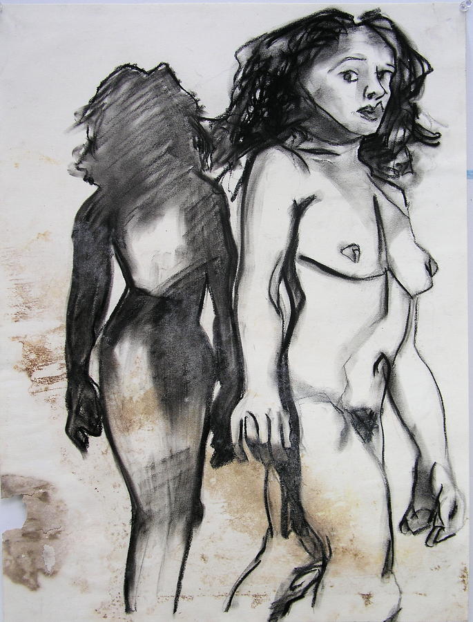 Nude Drawing - Startled by Brad Wilson