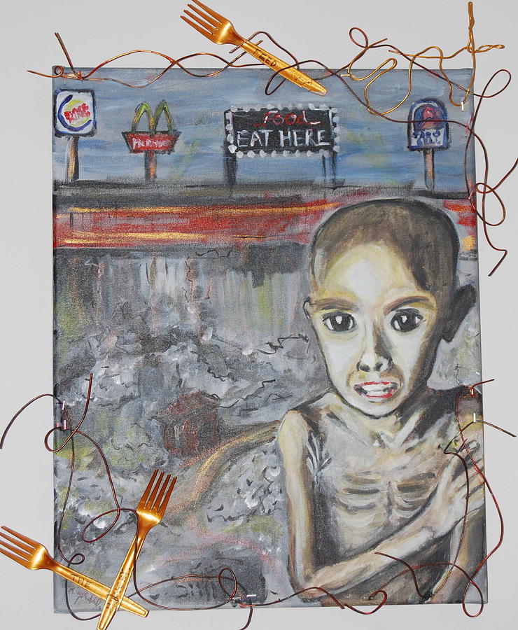 Boy Painting - Starvation Feast by Kae Ashtin