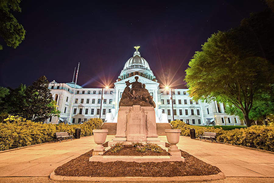 state of mississippi state capitol building in Jackson downtown Photograph by Alex Grichenko