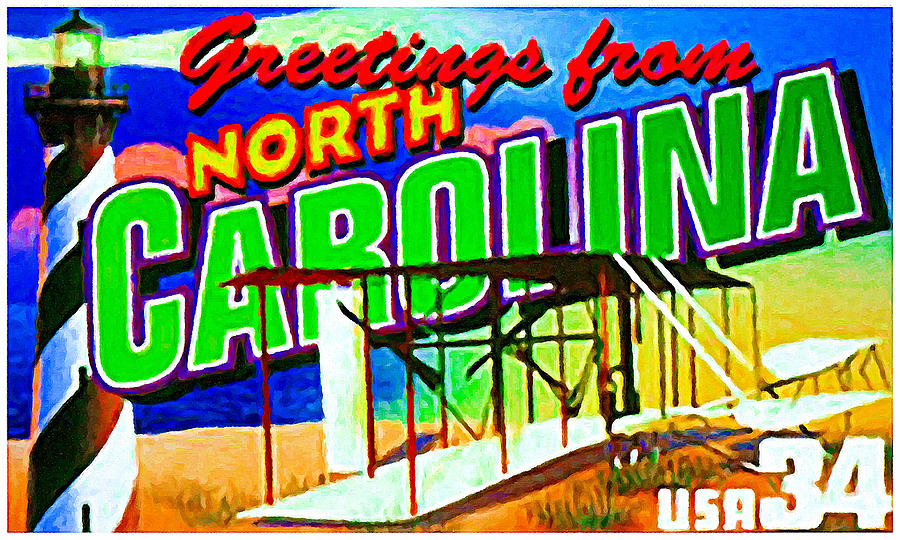 State Of North Carolina Painting by Lanjee Chee