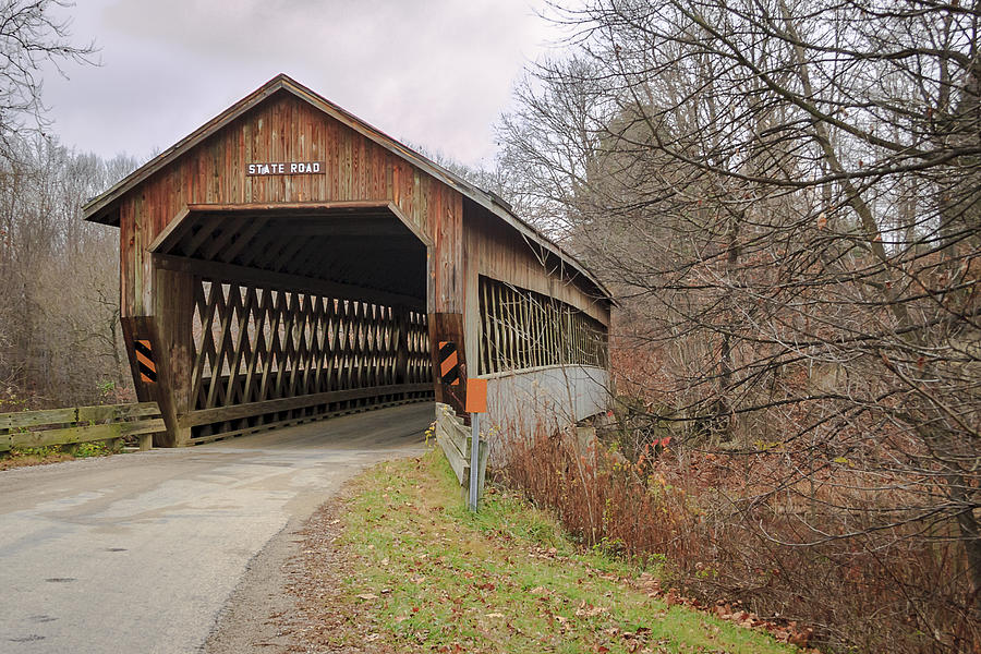 State Road Covered Bridge  Photograph by Jack R Perry