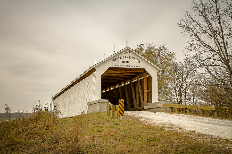 State Sanatorium covered bridge Photograph by Jack R Perry