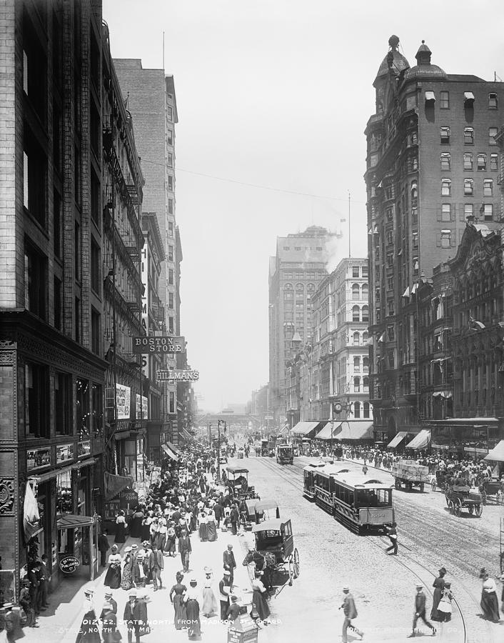 State Street - Chicago 1900 Photograph by Daniel Hagerman