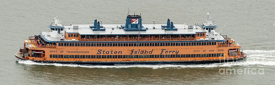Staten Island Ferry Aerial Photo Photograph by David Oppenheimer