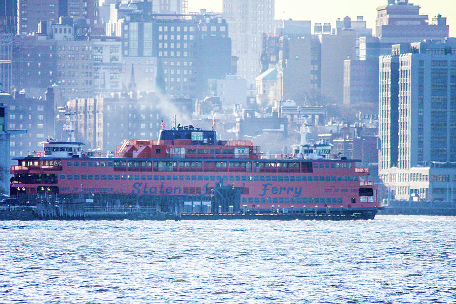 Staten Island Ferry Lower Manhattan Photograph by Bill Rogers