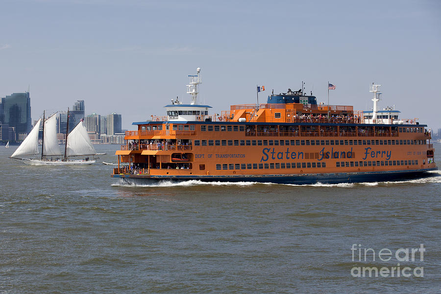 Staten Island Ferry - New York City, Lower Manhattan  Photograph by Anthony Totah