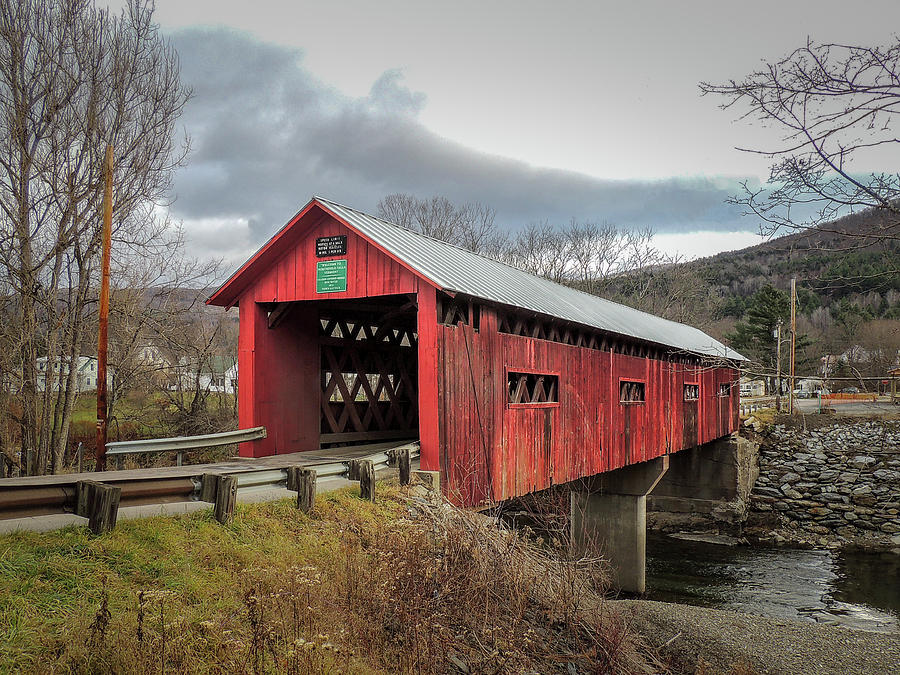 Station Covered Bridge Photograph by Robert Mitchell
