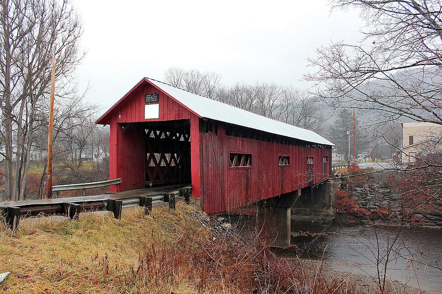 Station Covered Bridge Photograph by Wayne Toutaint