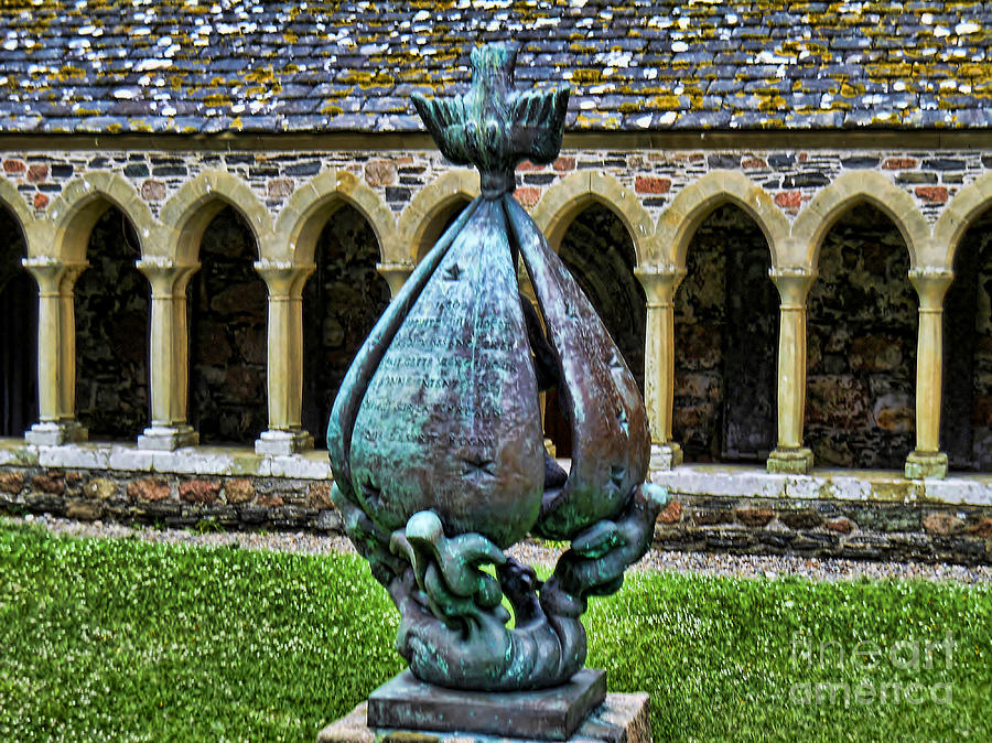 Statue at the Abbey Photograph by Roberta Byram