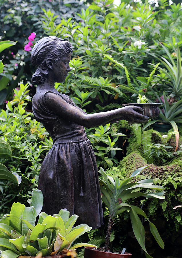 Statue Belle Isle Conservatory 2 Photograph by Mary Bedy