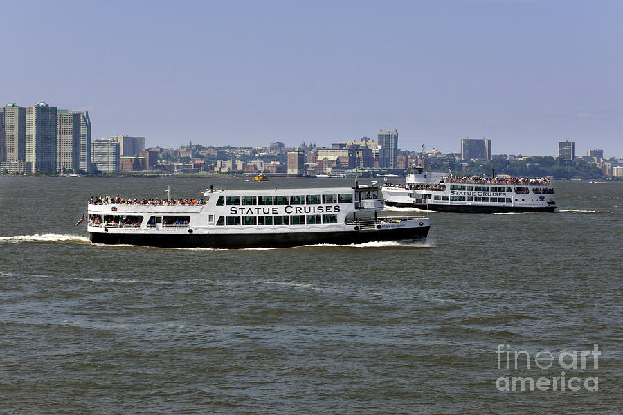 Statue Cruise Ferries - New York City Photograph by Anthony Totah