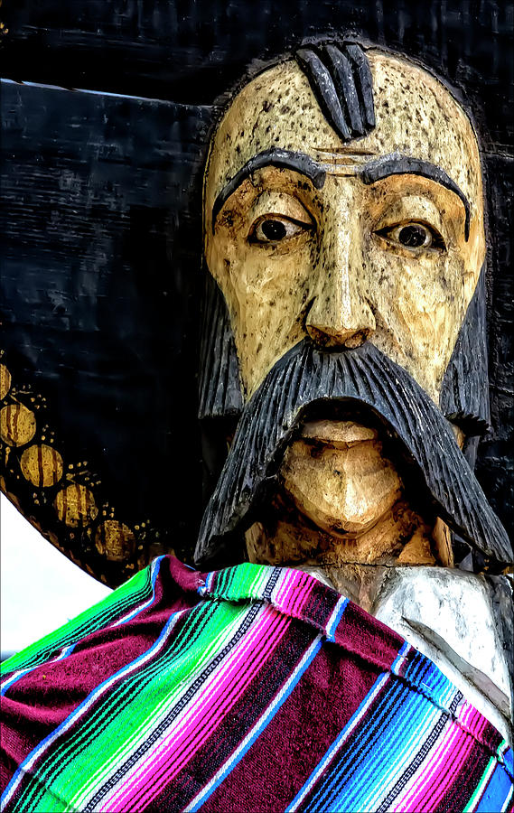 Statue in Front of a Mexican Restaurant Photograph by Robert Ullmann