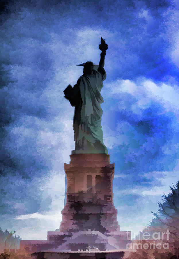 Statue Liberty NY Paint Filters  Photograph by Chuck Kuhn