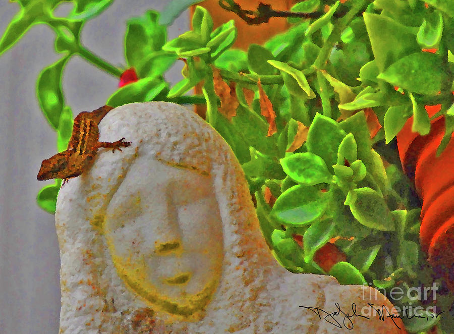 Statue Lizard  Photograph by Art Mantia